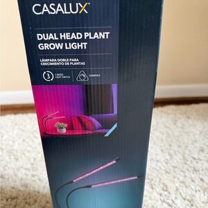 Casalux Dual Head Plant Grow Light - Black and Pink